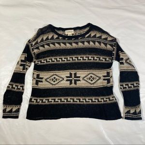 Denim & Supply Ralph Lauren Aztec print lightweight linen blend knit top. Size M